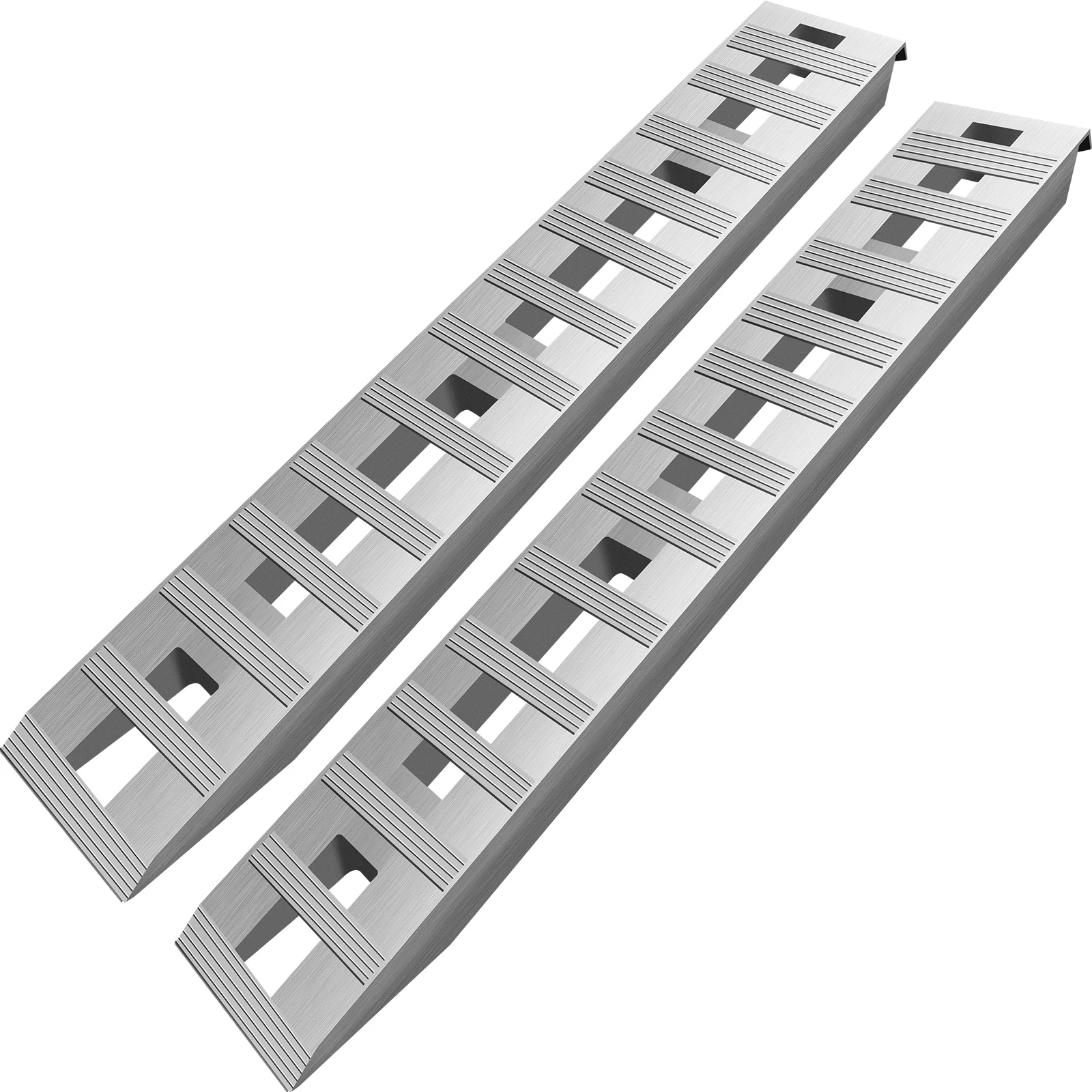 VEVOR Aluminum Loading Ramps 6000 LBS for ATVs, Motorcycles, Mowers, Cars and Truck, 72x15" Heavy Duty Ramps with Treads, 2 Pieces