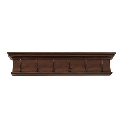 Sorrento Solid Wood 6 - Hook Wall Mounted Coat Rack Sand u0026 Stable Color: Brown