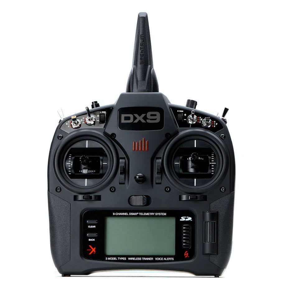 Spektrum - DX9 Black 9-Channel DSMX Transmitter Only, Mode 2, SPMR9910 - Megean