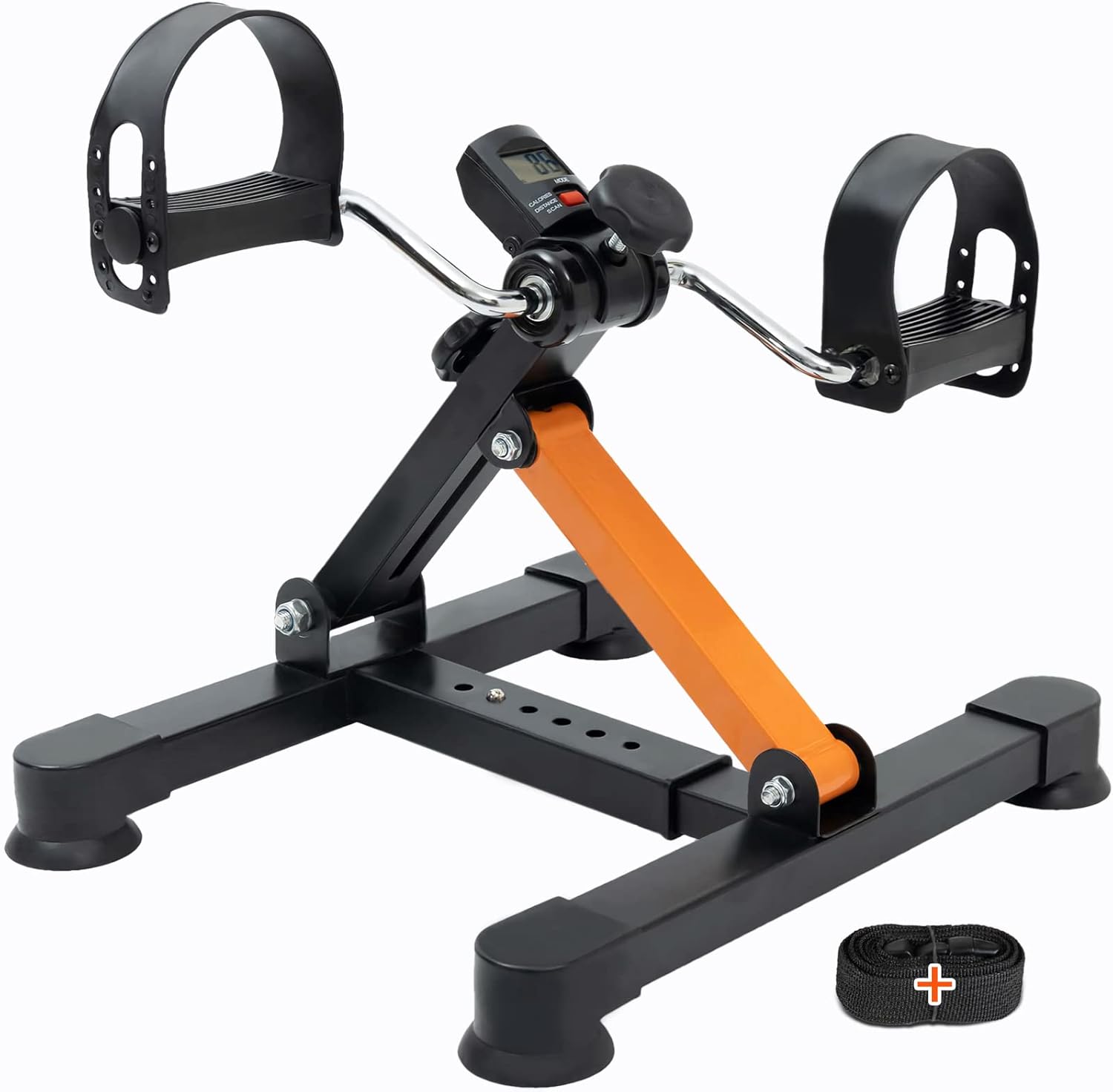 GOREDI Foldable Pedal Exerciser, Upgraded Under Desk Bike for Arm/Leg Workout, Portable Sitting Desk Cycle for Office,Senior