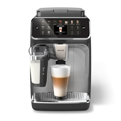 PHILIPS 4400 Series Fully Automatic Espresso Machine – 12 Hot & Iced Coffees, Quick-to-Clean LatteGo Milk System, SilentBrew, QuickStart
