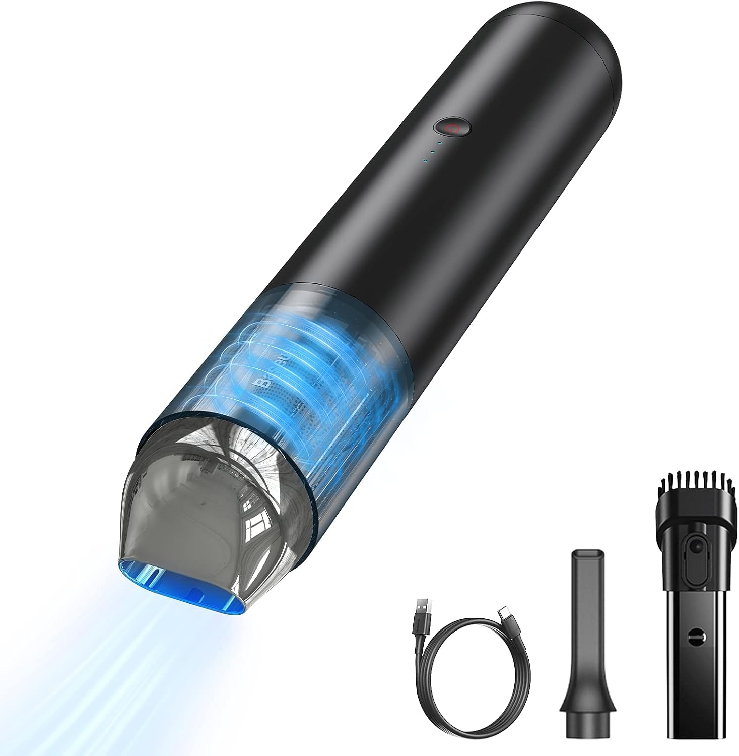 Baseus Car Vacuum Cleaner, Handheld Vacuum Cordless 135W High Power Portable Small Mini Rechargeable Hand Vacuum with LED Light for Car, Home