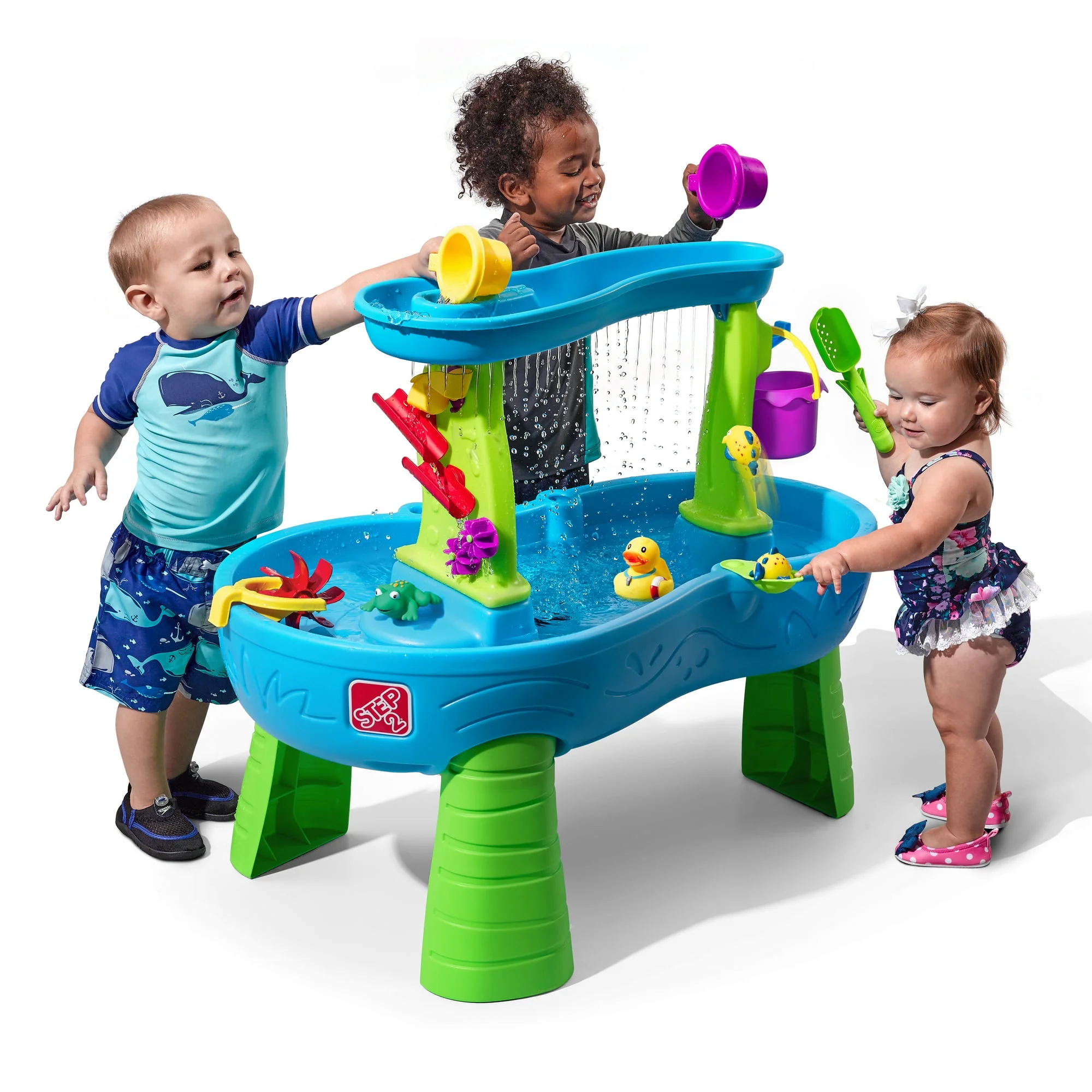 Step2 Rain Showers Splash Pond Blue Plastic Water Table for Toddlers - Curated Treasures Market