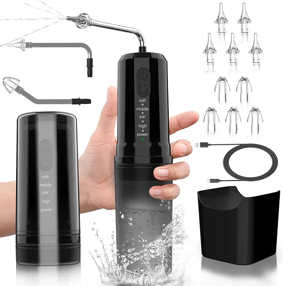 Ear Wax Removal, Multi-Functional Electric Ear Cleaner with 4 Adjustble Modes, 6 Reusable Nasal Tips, Safe Ear Irrigation Flushing System