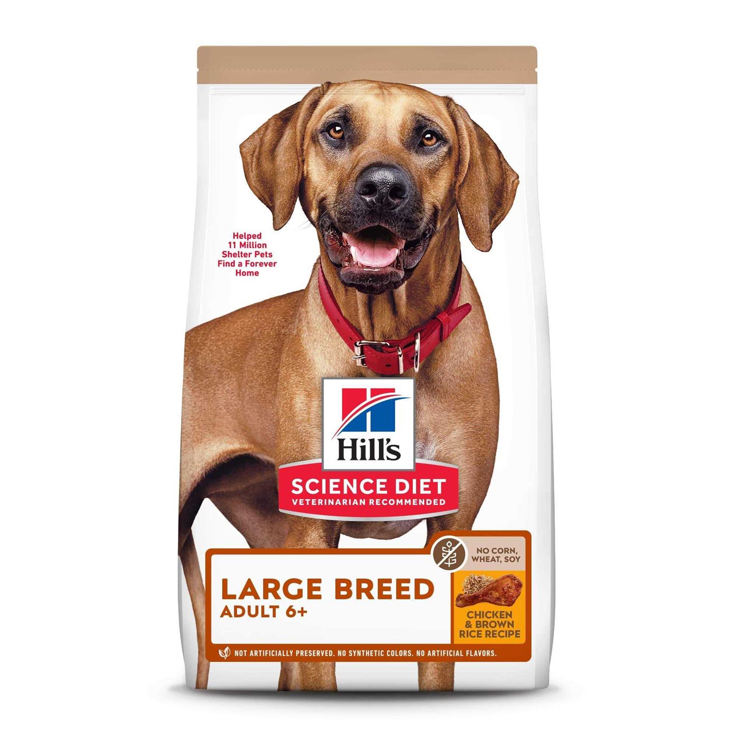Hill's Science Diet Adult 6+ Large Breed No Corn, Wheat or Soy Dry Dog Food - Pet Supplies online store