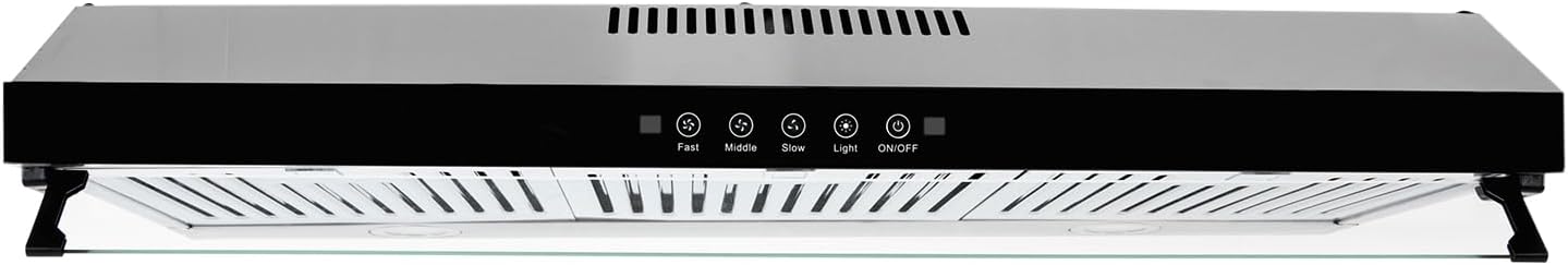 Range Hoods,3-Speed Range Hood,Range Hood with Light,Smoke Exhauster under Cabinet,Vent Range Hood,2 LED Lights