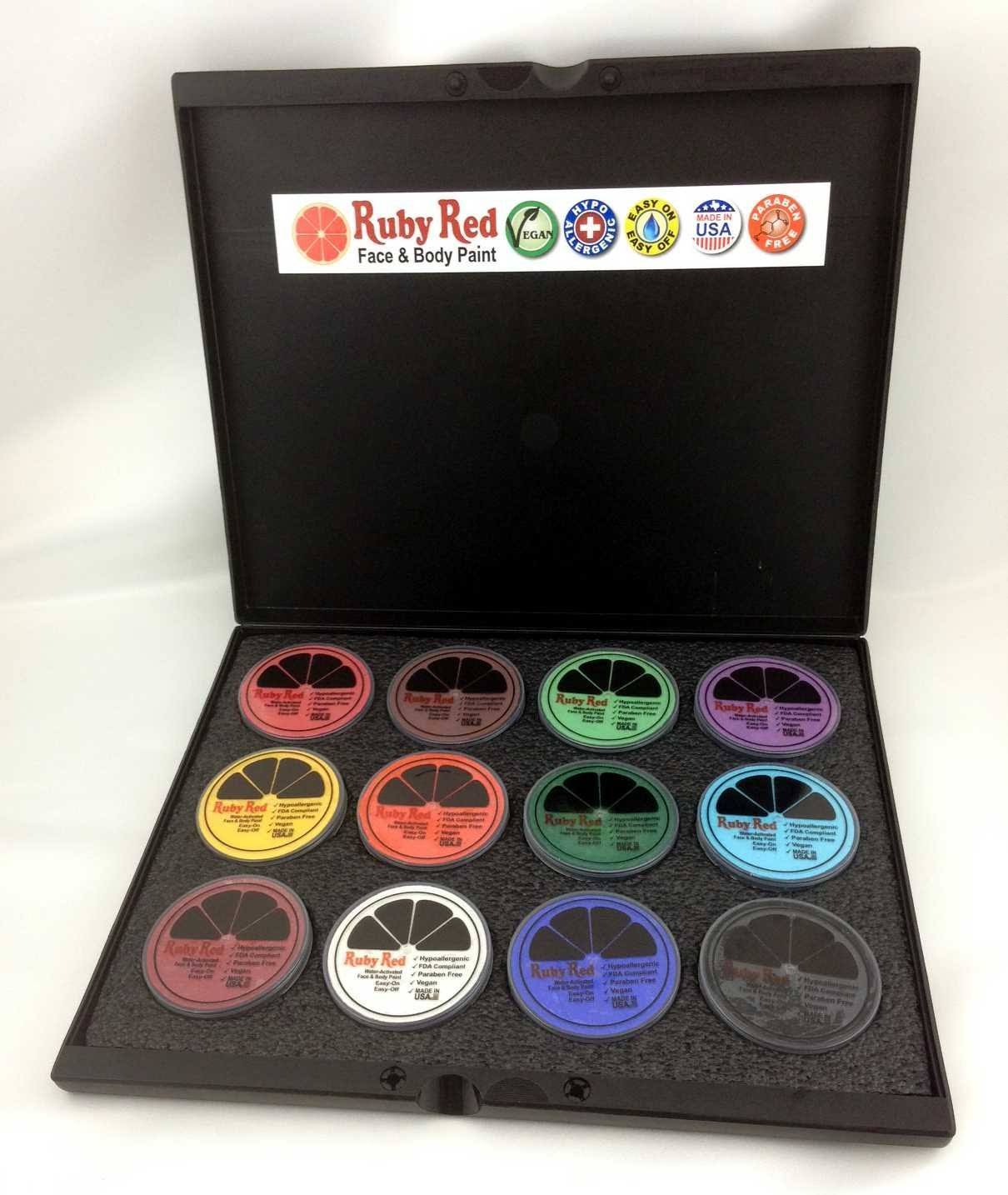Ruby Red Paints PROKIT12 Black Case with 12 Colors