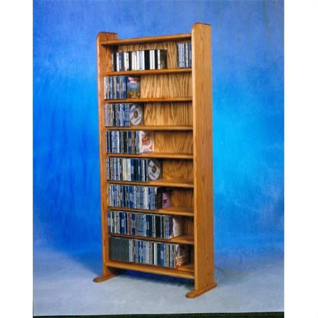 Wood Shed  Solid Oak 8 Shelf CD Cabinet