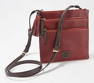 Dooney u0026 Bourke Florentine Leather Triple Zip Crossbody ,Bordeaux