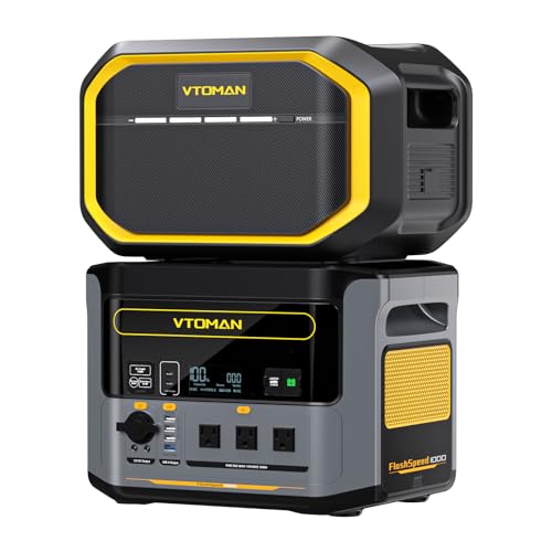 VTOMAN FlashSpeed 1000 Portable Power Station UPS LiFePO4 Battery Generator, 70Min Fully Charged, 1000W(Peak 2000W)