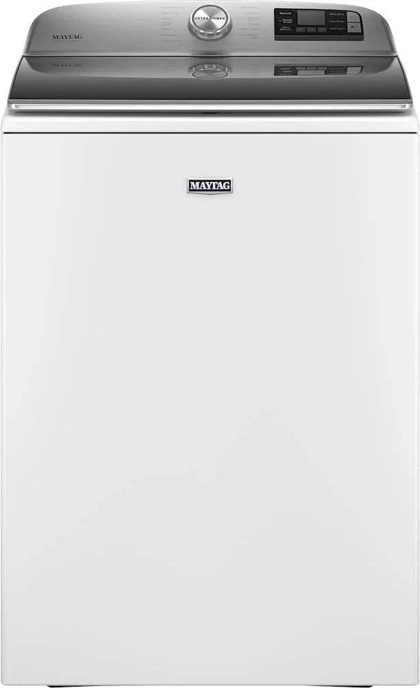 Maytag 5.3 Cu. Ft. High Efficiency Smart Top Load Washer with Extra Power Button - White
