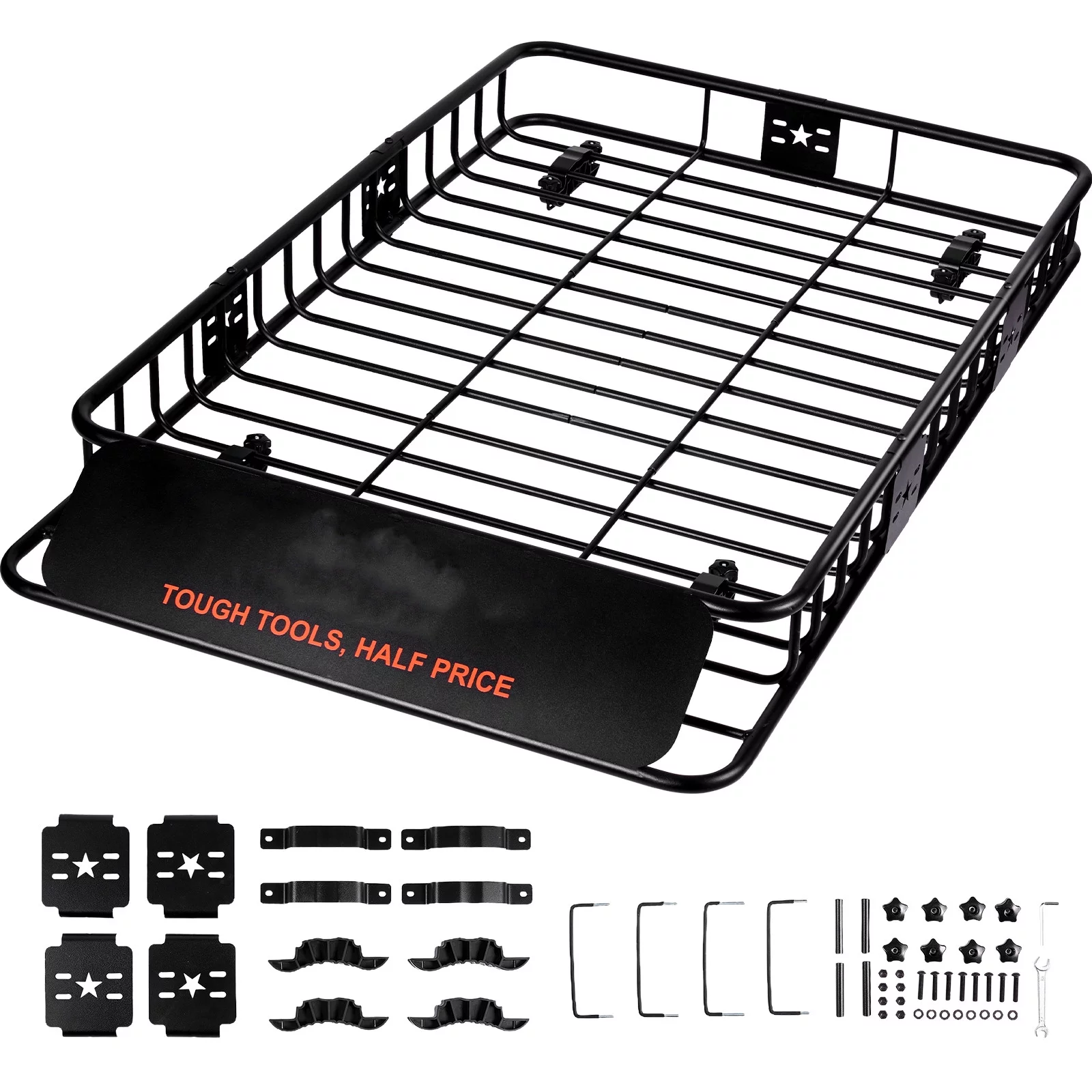 BENTISM Roof Rack Cargo Basket 200 lbs 64"x39"x6" Capacity Extension Rooftop Cargo Carrier with U-bolts Various Accessory for SUV Truck