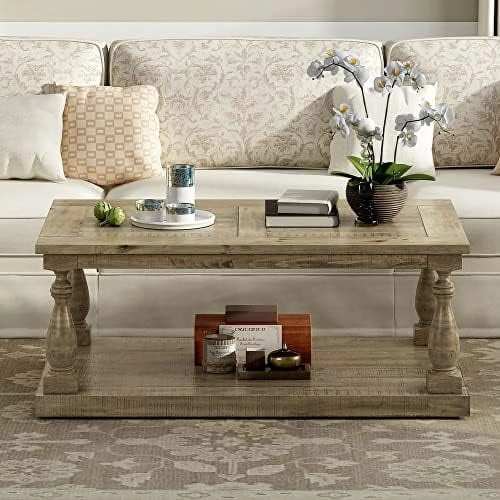 TJUNBOLIFE Living Room Coffee Table  Coffee Table with   Modern Living Room Reception  Living Room Wooden Coffee Table  Center Table   (Black)