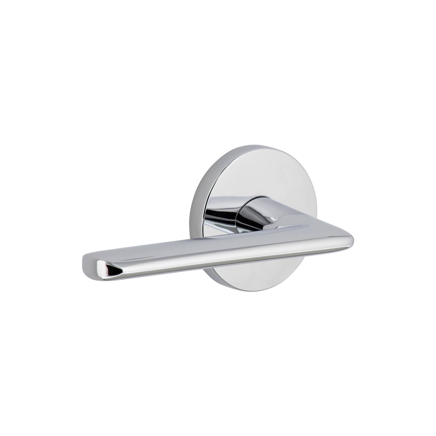 Viaggio Circolo Rosette Passage Brezza Lever in Bright Chrome