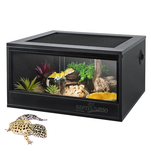 REPTI ZOO 35 Gallon PVC Reptile Tank, 36x18x12 Reptile Terrarium for Crested Gecko Leopard Gecko Frog Lizard Snake Turtle Hermit Crab