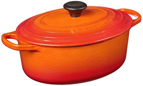 Le Creuset Enameled Cast Iron Signature Oval Dutch Oven, 2.75 qt., Cerise