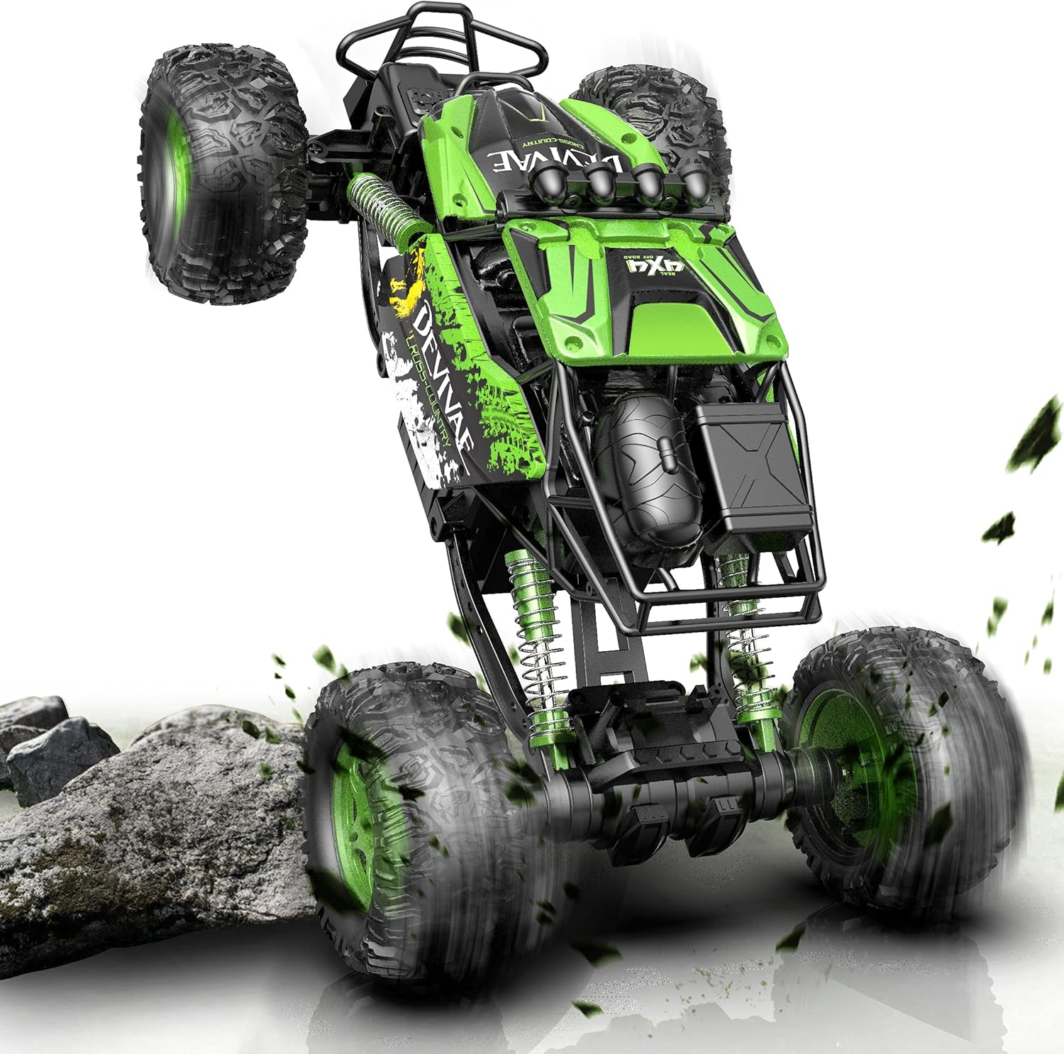 DEVIVAE RC Cars 2059 Remote Control Car for Kids Adults,1:12 All Terrain Monster Trucks for Boys, 4WD Off-Road 2.4GHz Rock Crawler