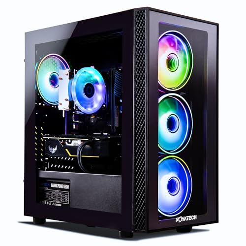 NOVATECH Phantom - Prebuilt Gaming PC Desktop Computer - RX580 8GB - Intel i7 Xeon 3.5GHz - 16GB RAM - 512GB M.2 SSD WiFi/BT, Win 10 Pro