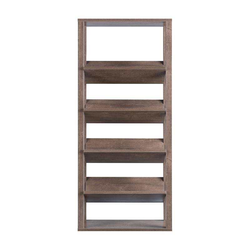 Furniture of America Rubus Wood 5-Shelf 71-inch Etagere Bookcase in Walnut