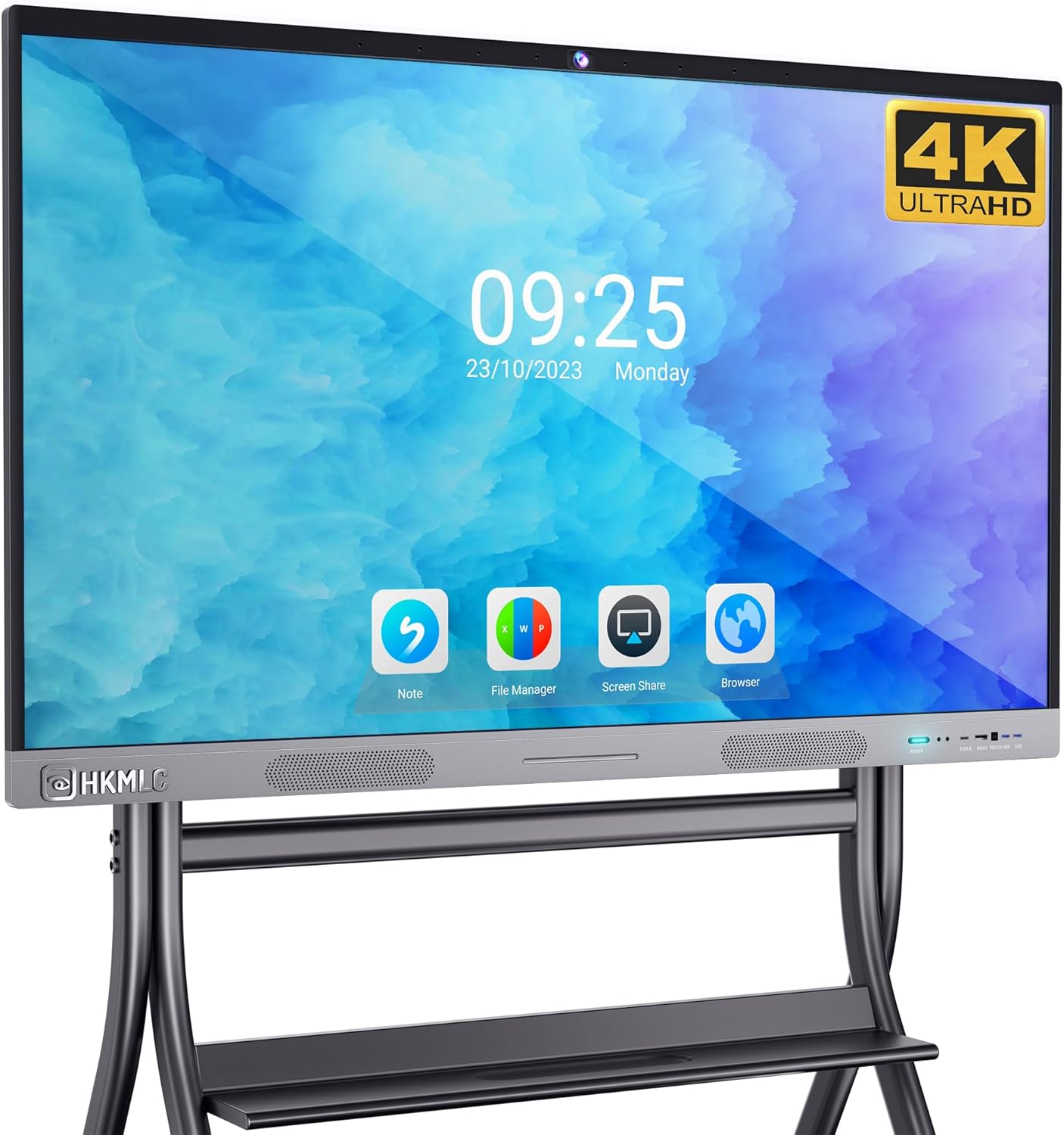 HKMLC Smart Board, 55 Inch All-in-One Interactive Whiteboard with 4K UHD Touch Screen Flat Panel