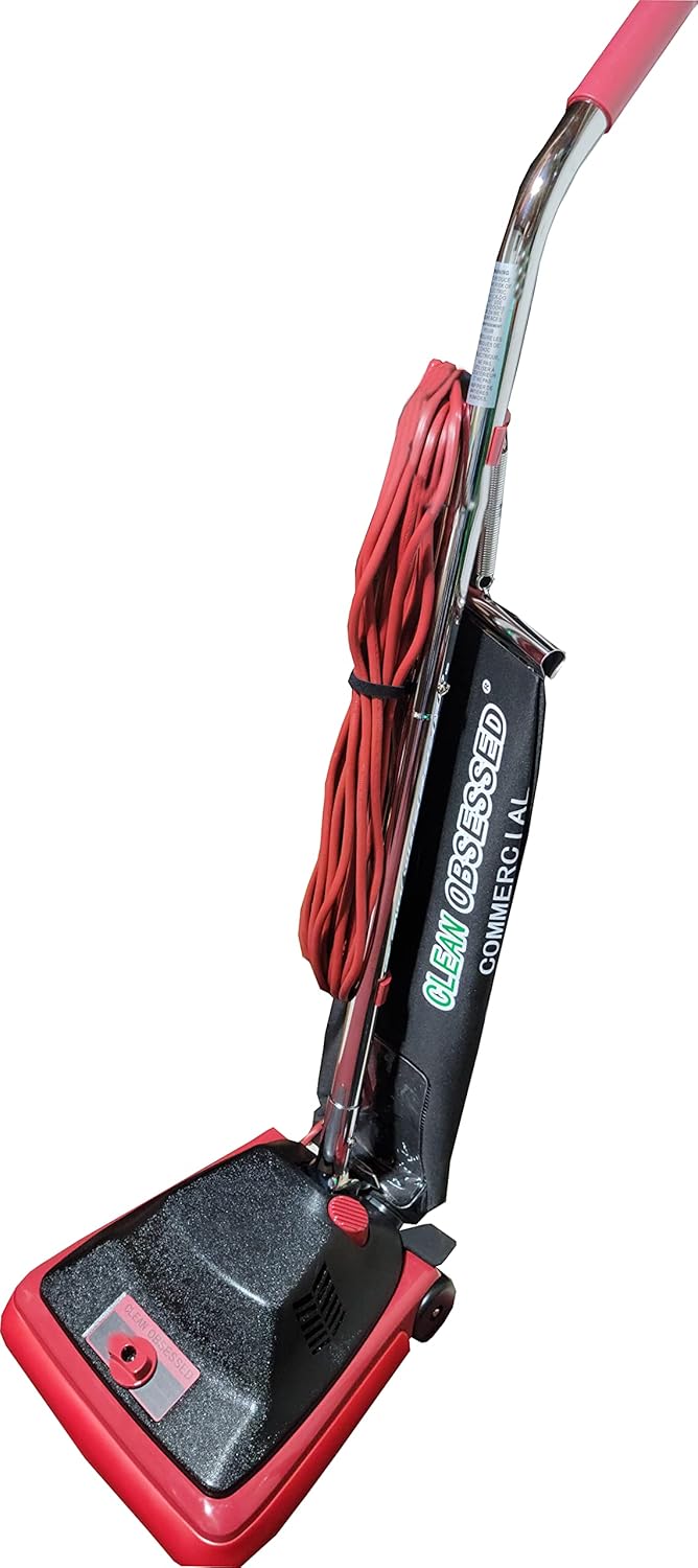 Clean Obsessed Commercial Upright Bagged Vacuum Cleaner, CO12P