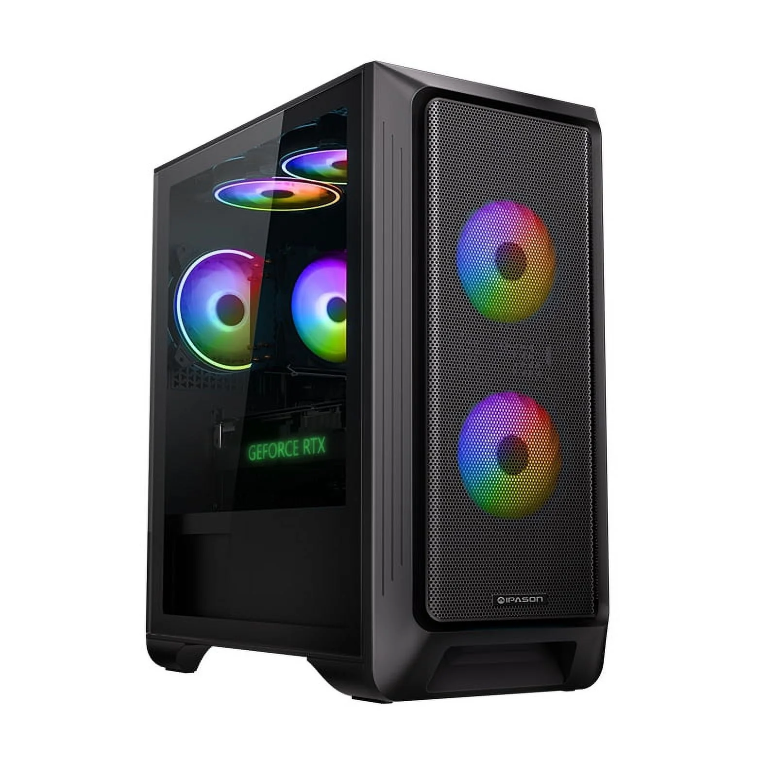 ipason Gaming Desktop: Intel Core i5-13400F, RTX 4060, 16GB DDR5, 1TB M.2 NVMe Gen3, RGB Fan Cooling, 650W 80+ Gold,Wifi,DIY Friendly