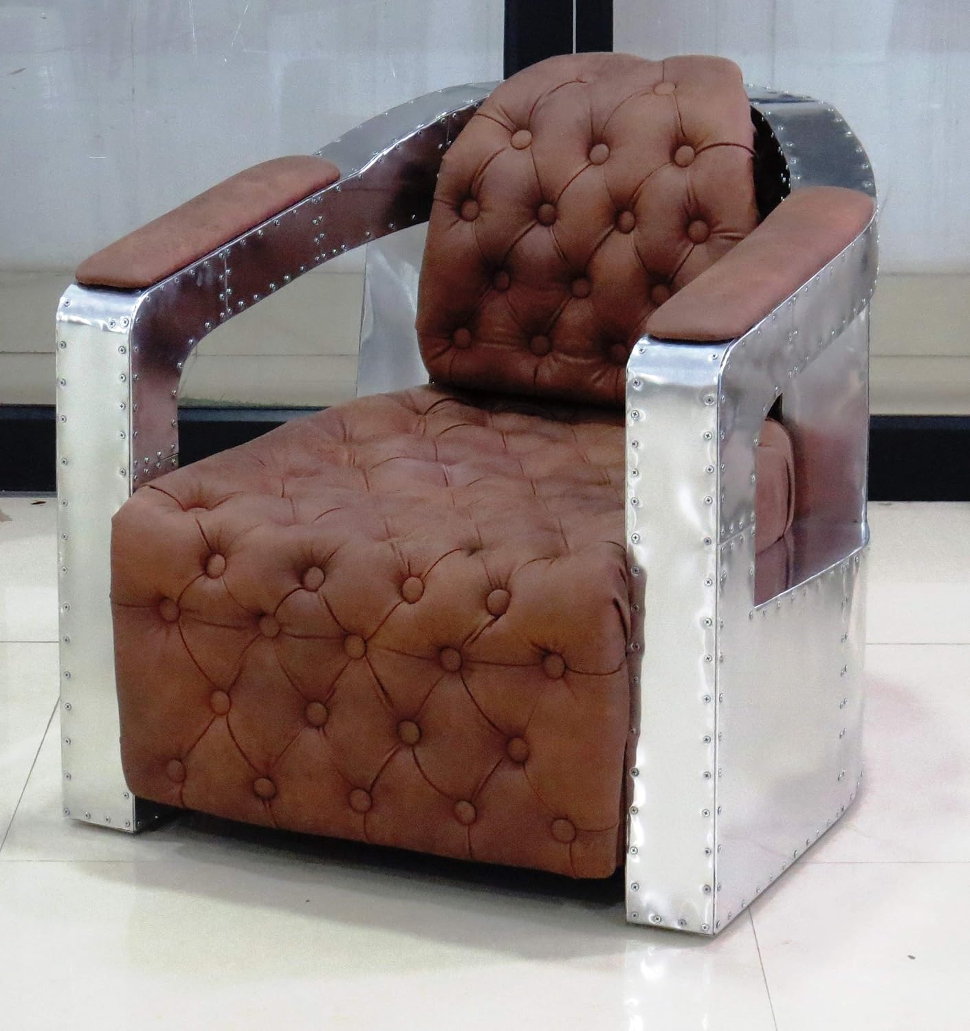 Aluminum Aviator Chair Vintage Industrial Office & Home Furniture