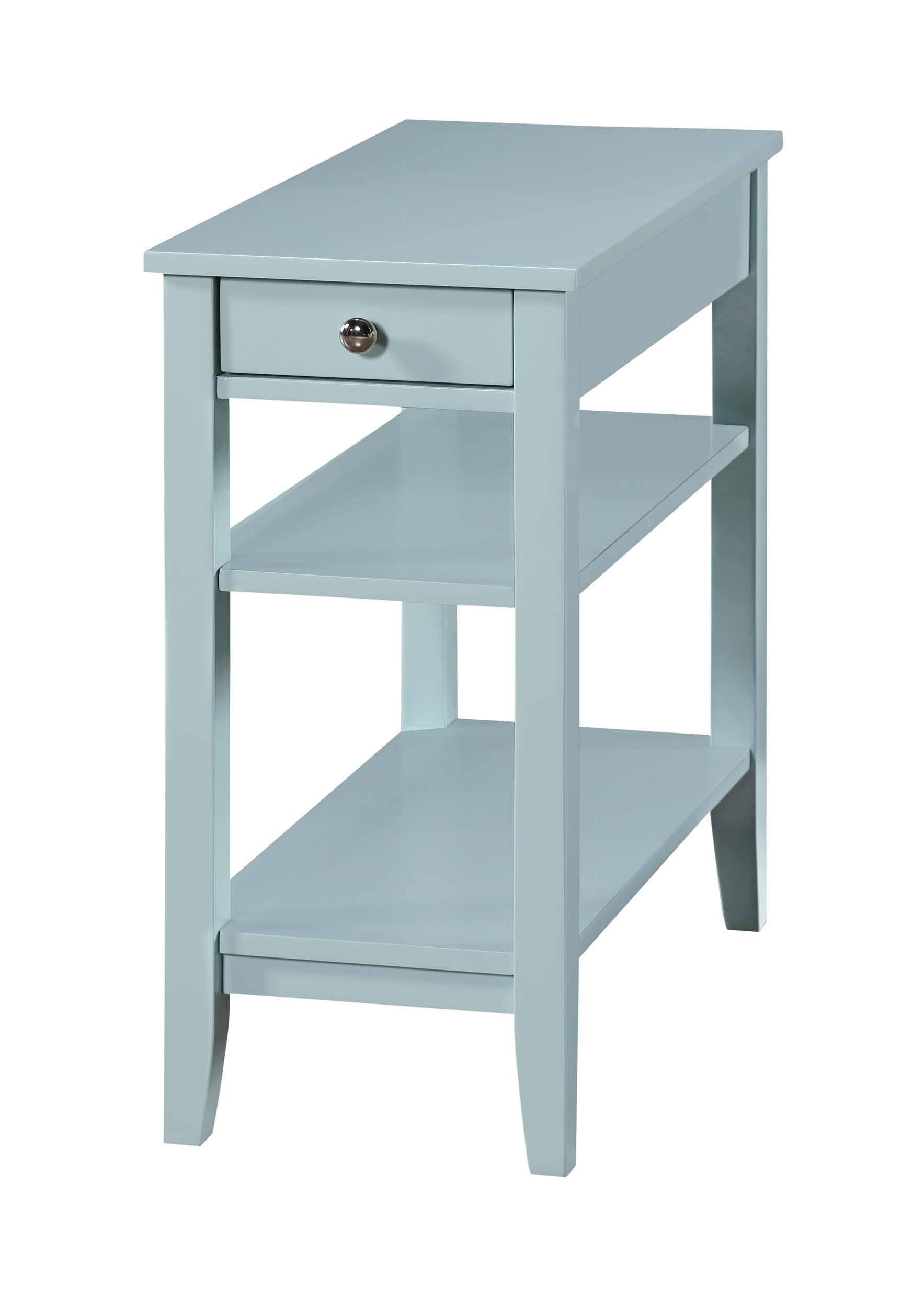 Convenience Concepts American Heritage Three Tier End Table with Drawer