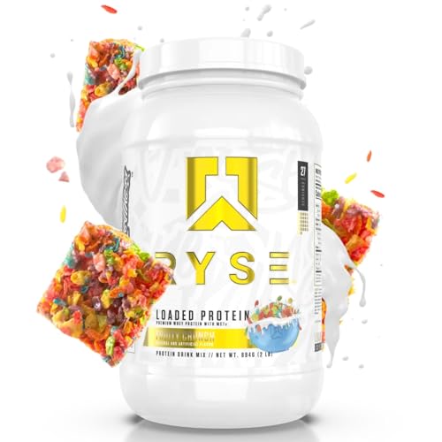 Ryse Loaded Protein Powder | 25g Whey Protein Isolate & Concentrate | with Prebiotic Fiber & MCTs | Low Carbs & Low Sugar | 27 Servings (Fruity
