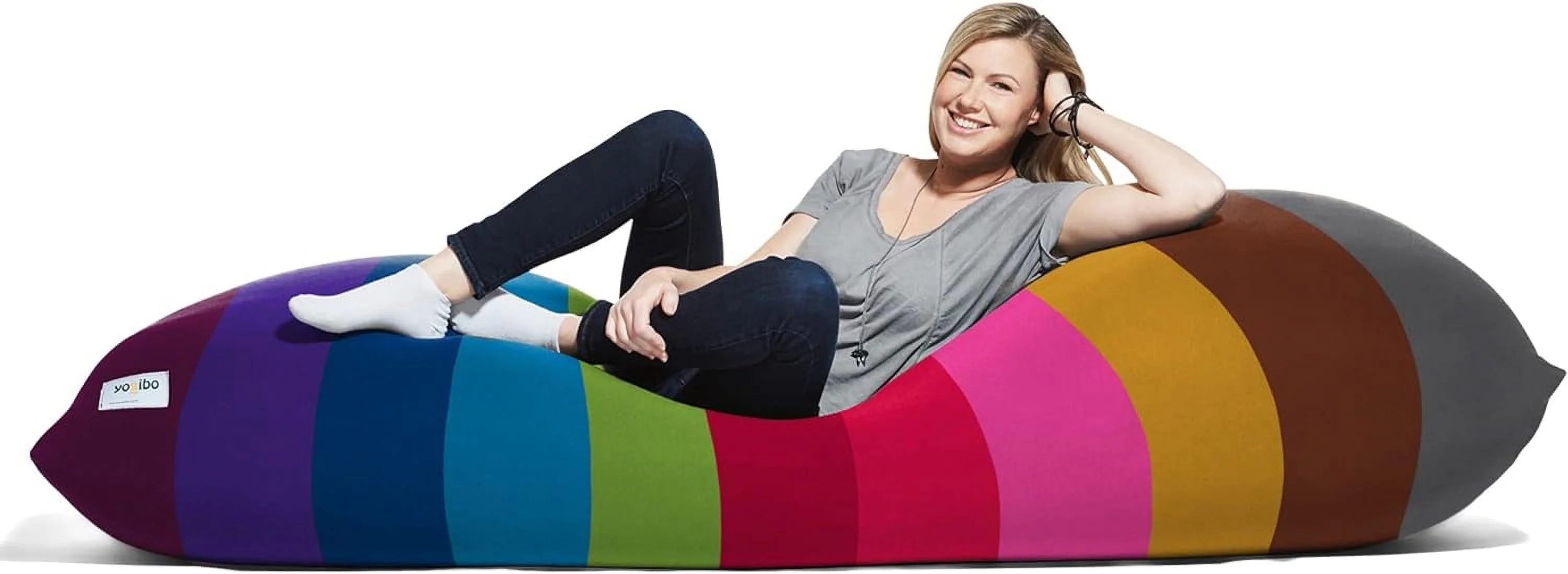 Max 6 Foot Big Giant Large Adult Bean Bag Chair, Huge Jumbo Oversized Massive Beanbag Bed Couch Sofa Sack, Comfy Plush Soft Sensory, Washable Cover