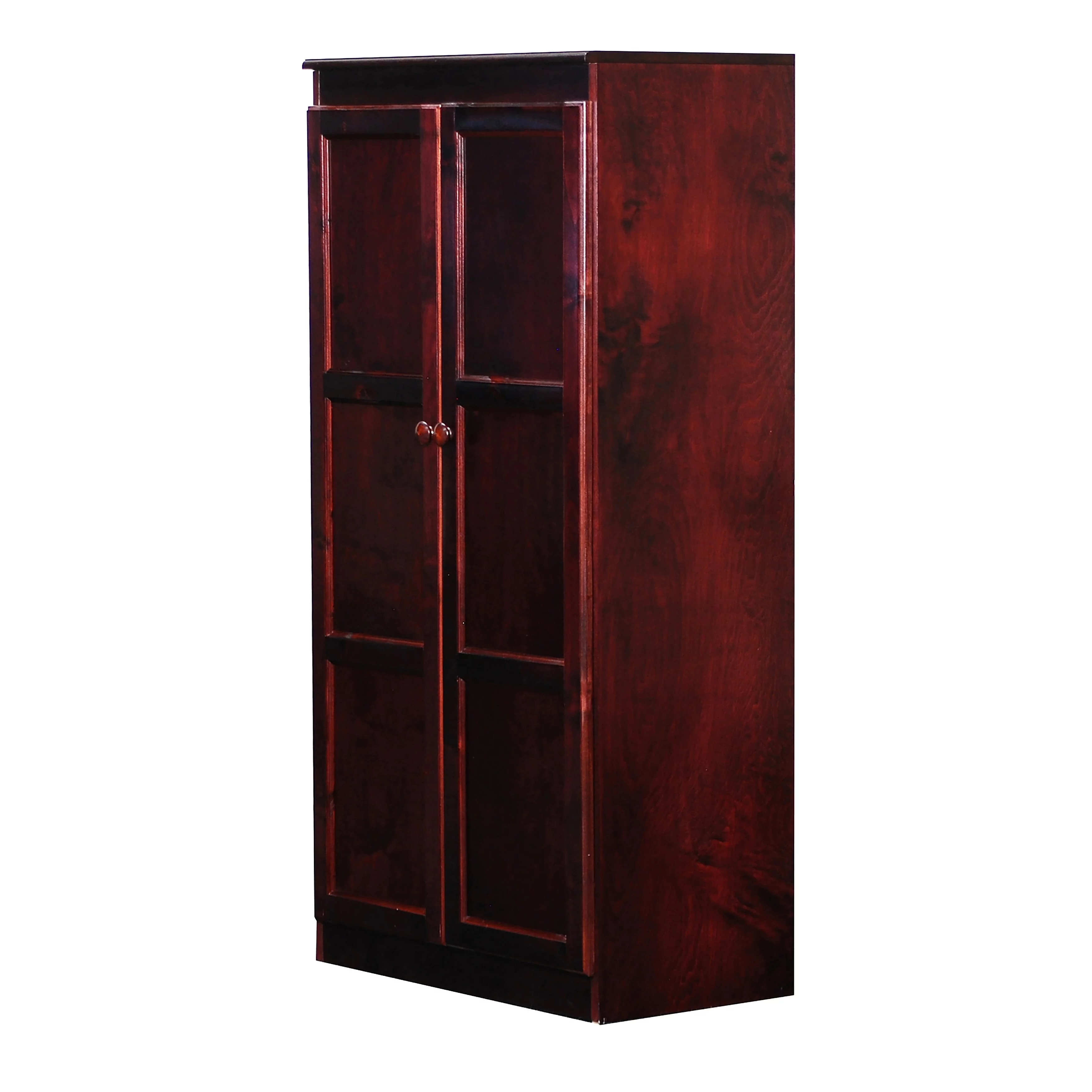 Concepts in Wood KT613 Multi-use Storage Cabinet, 4 Shelves Cherry Cherry Finish