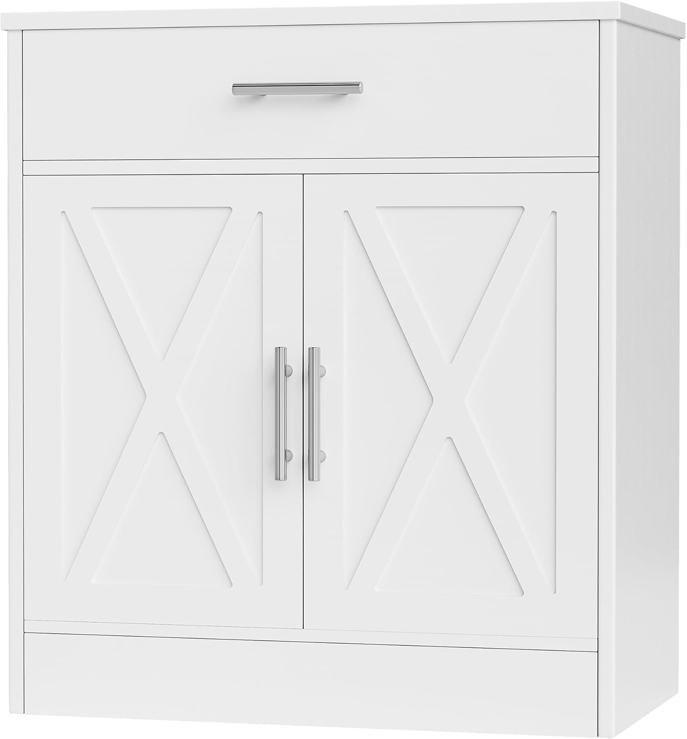Shintenchi Modern Farmhouse Sideboard Buffet Cabinet with Storage with 2 Doors, Barn Doors Buffet Cabinet with Storage