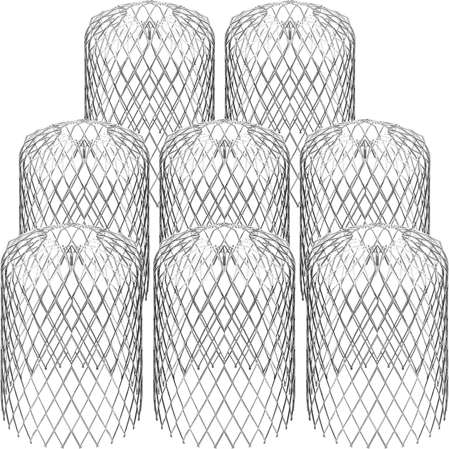 GardenAce Gutter Guards - 8 Pack - for Downspout - Stops Blockage - Expandable Aluminum Mesh Strainer for Leaf & Debris Blockage