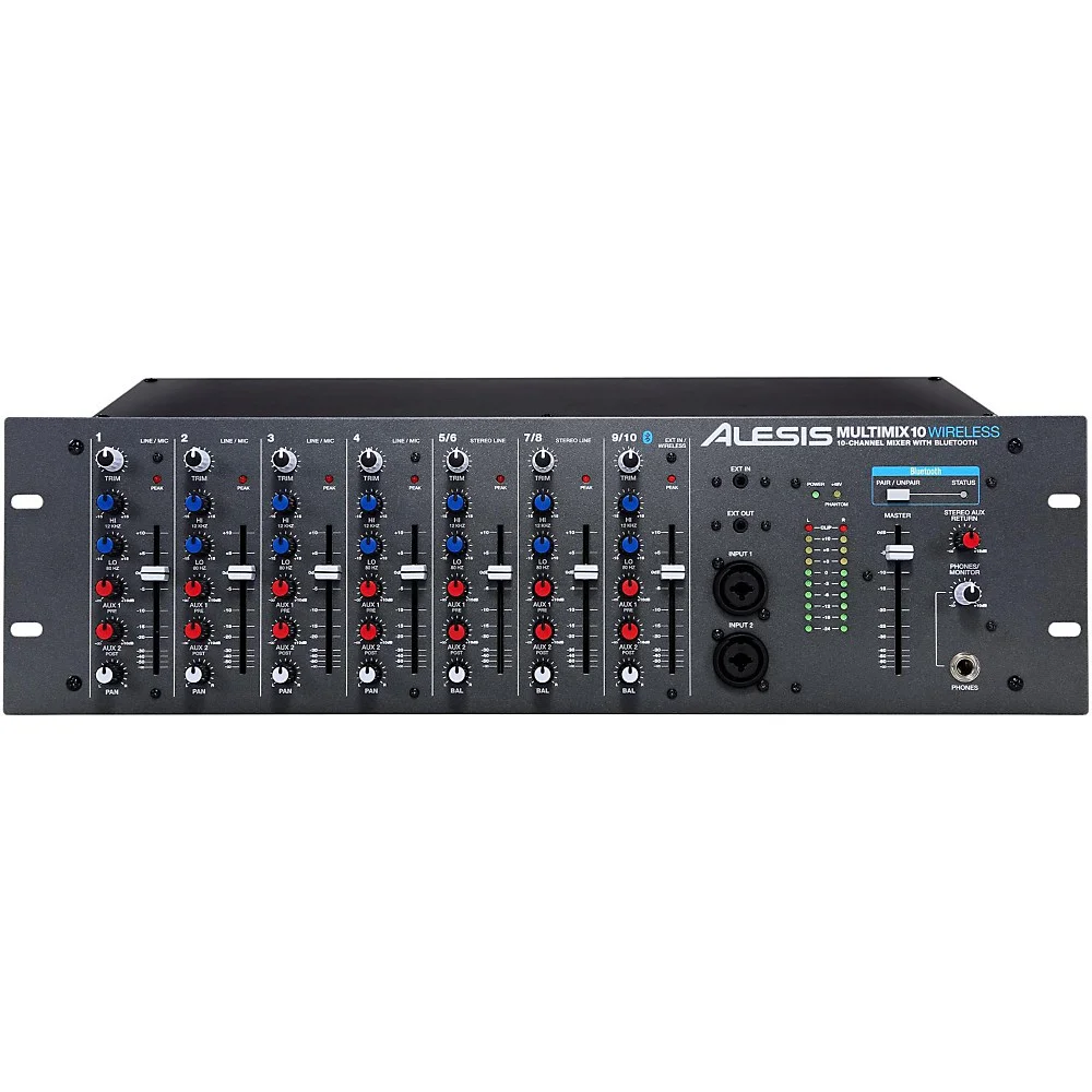 Alesis MultiMix 10 Wireless 10-Channel Rackmount Mixer With Bluetooth