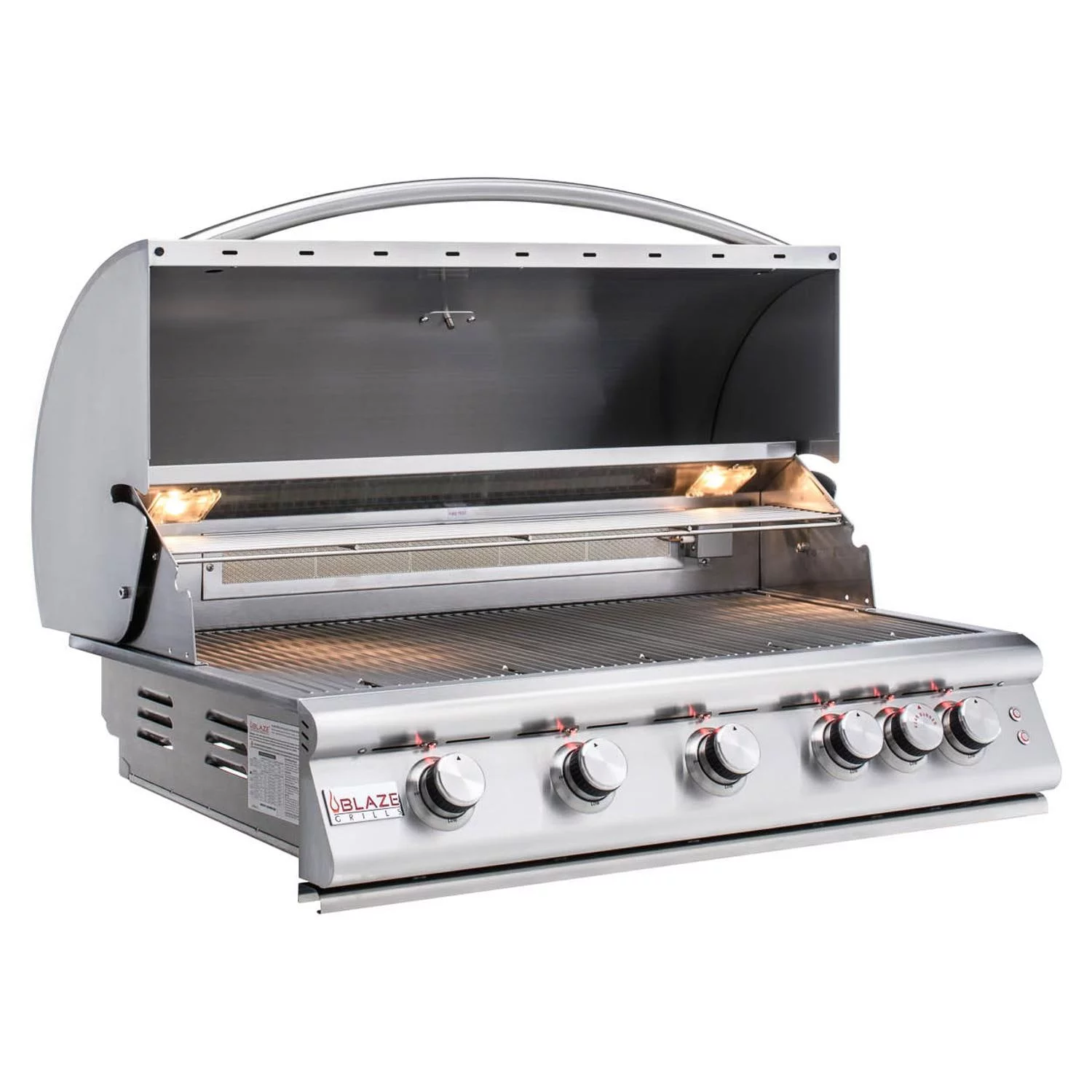 Outdoor Kitchen Professional Built-in BBQ Grill | 40" 5-Burner Natural Gas NG Grill W/ Rear Infrared Burner | Perfect For Outdoor Cooking &