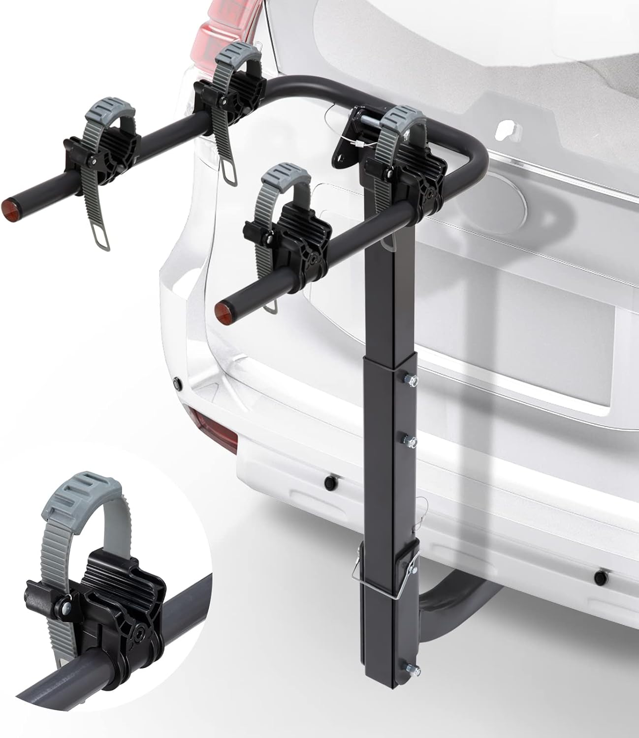 LITE-WAY 2-Bike Bicycle Hitch Mount Carrier Rack - Heavy Duty Bicycle Carrier Fit Most Sedans, Hatchbacks, Minivans, SUV (2 Inch Receiver)