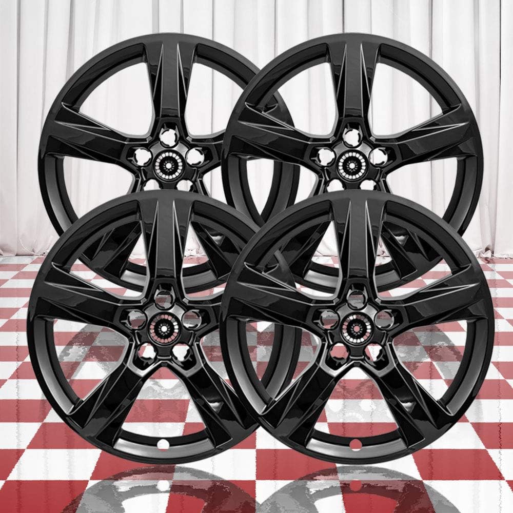 Brighter Design Set of 4 Gloss Black 5 Spoke 20 Wheel Skins for Chevy Camaro LS/LT/SS 2016-2018