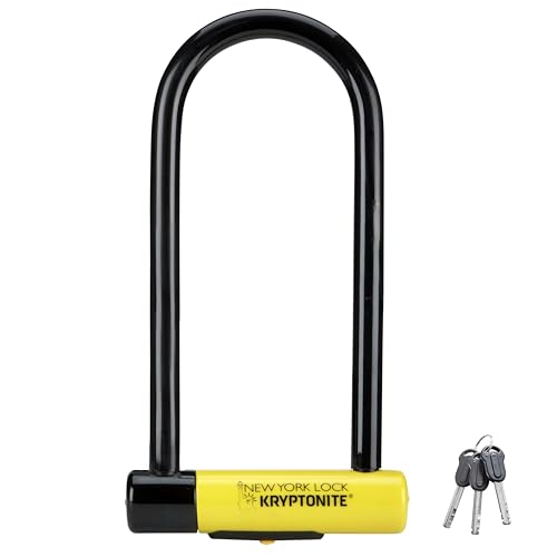 Kryptonite New York LS Bike U-Lock, Heavy Duty Anti-Theft Security Bicycle Lock Sold Secure Gold, 16mm Long Shackle with Keys