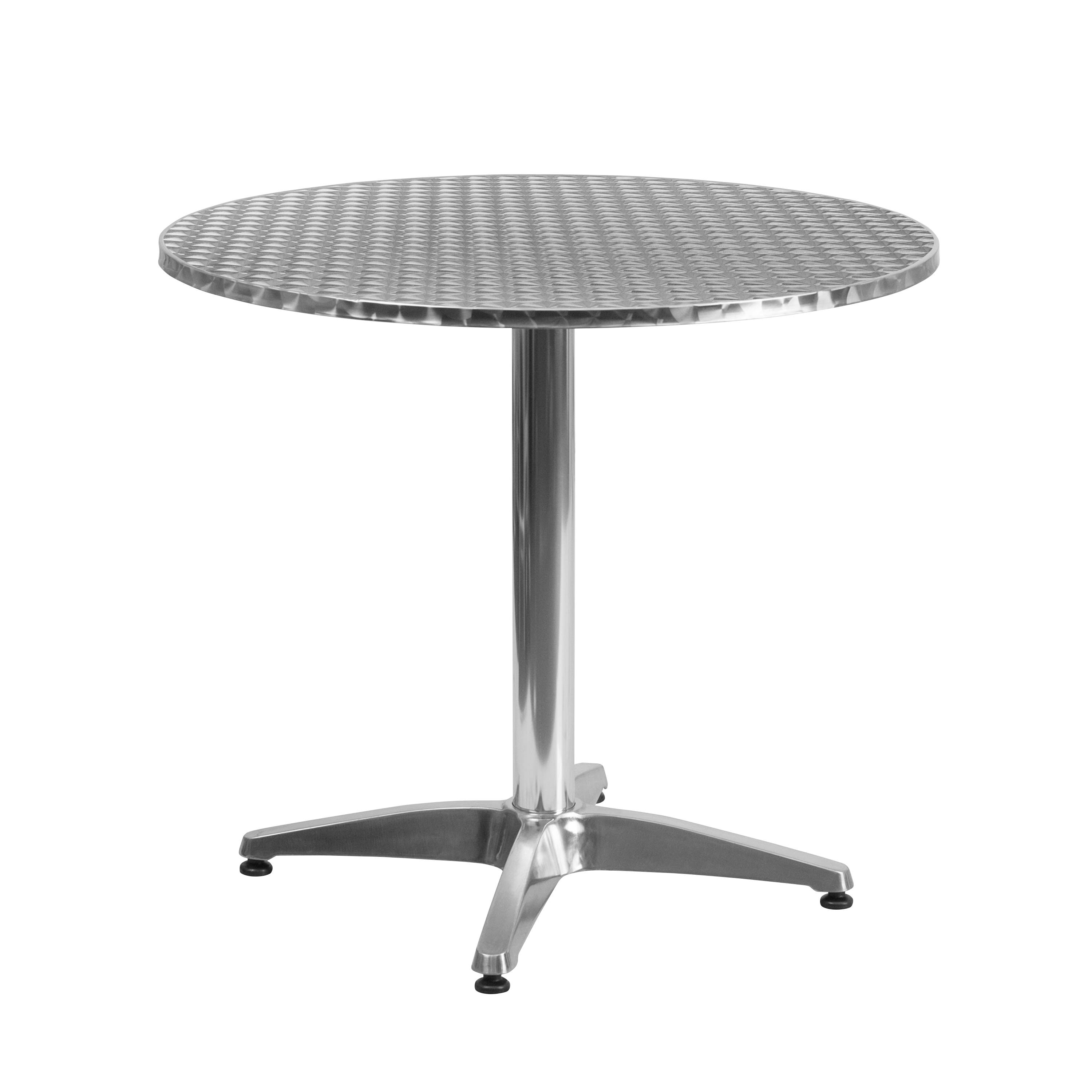 Lancaster Home 31.5-inch Round Aluminum Indoor/ Outdoor Table with Base
