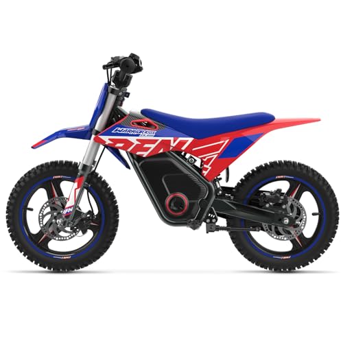 E500 36V Kids Electric Dirt Bike, Electric Motorcycle with 700W Motor | 21.7 mph Max Speed, 15.5-Mile Range & 3 Speeds Off-Road Bike for Ages 4-8