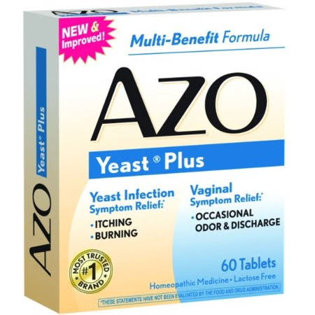 6 Pack - Azo Yeast Plus Tablets 60 EA