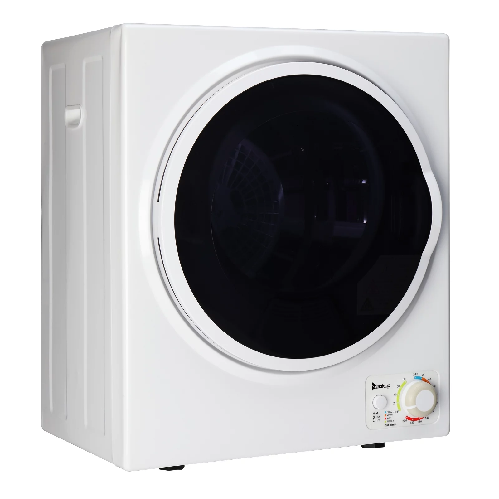 iRerts Portable Clothes Dryer, 850W 1.6cu ft Front Load Electric Clothes Dryer, Compact Laundry Dryer with Stainless Steel Tub, Wall Mount Kit