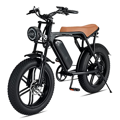 Electric Bike for Adults,20" Fat Tire 48V 15Ah Removable Battery Electric Bicycle 750W 30MPH Beach Snow Mountain Off Roading E Bike Moped for Adults