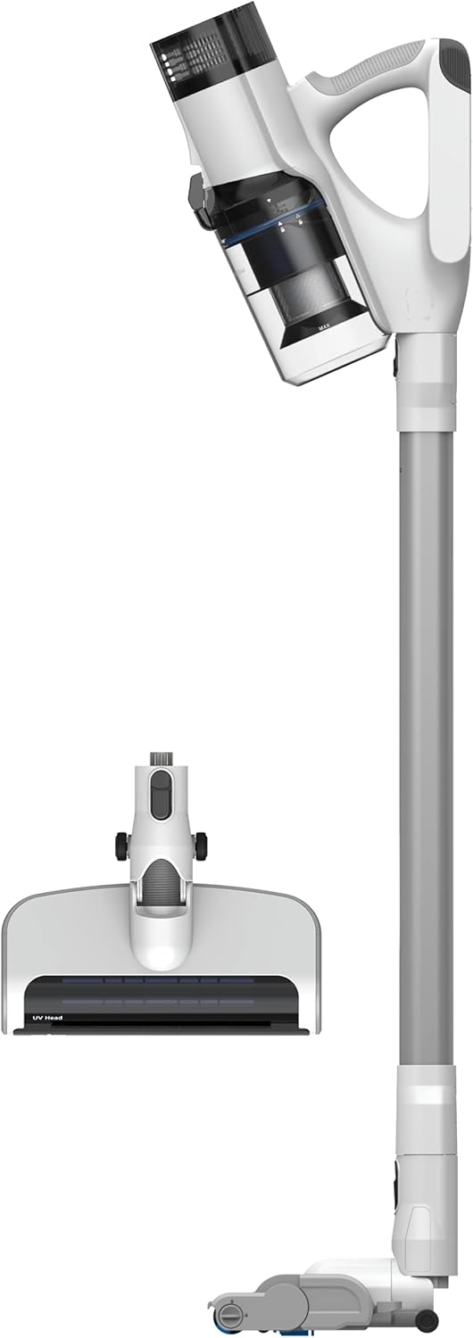 RAYCOP Omni Power UV+ | Cordless Stick Vacuum | Sanitizing UV Light | Kills Viruses and Bacteria | White
