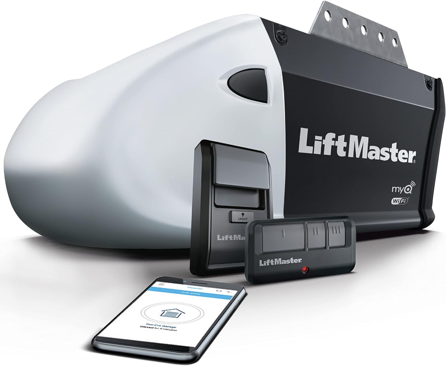 Open Solutions Liftmaster 8155W, 0.5 HP AC Motor Garage Door Operator, WiFi Control, Multi Function Control Panel, Smartphone Compatible