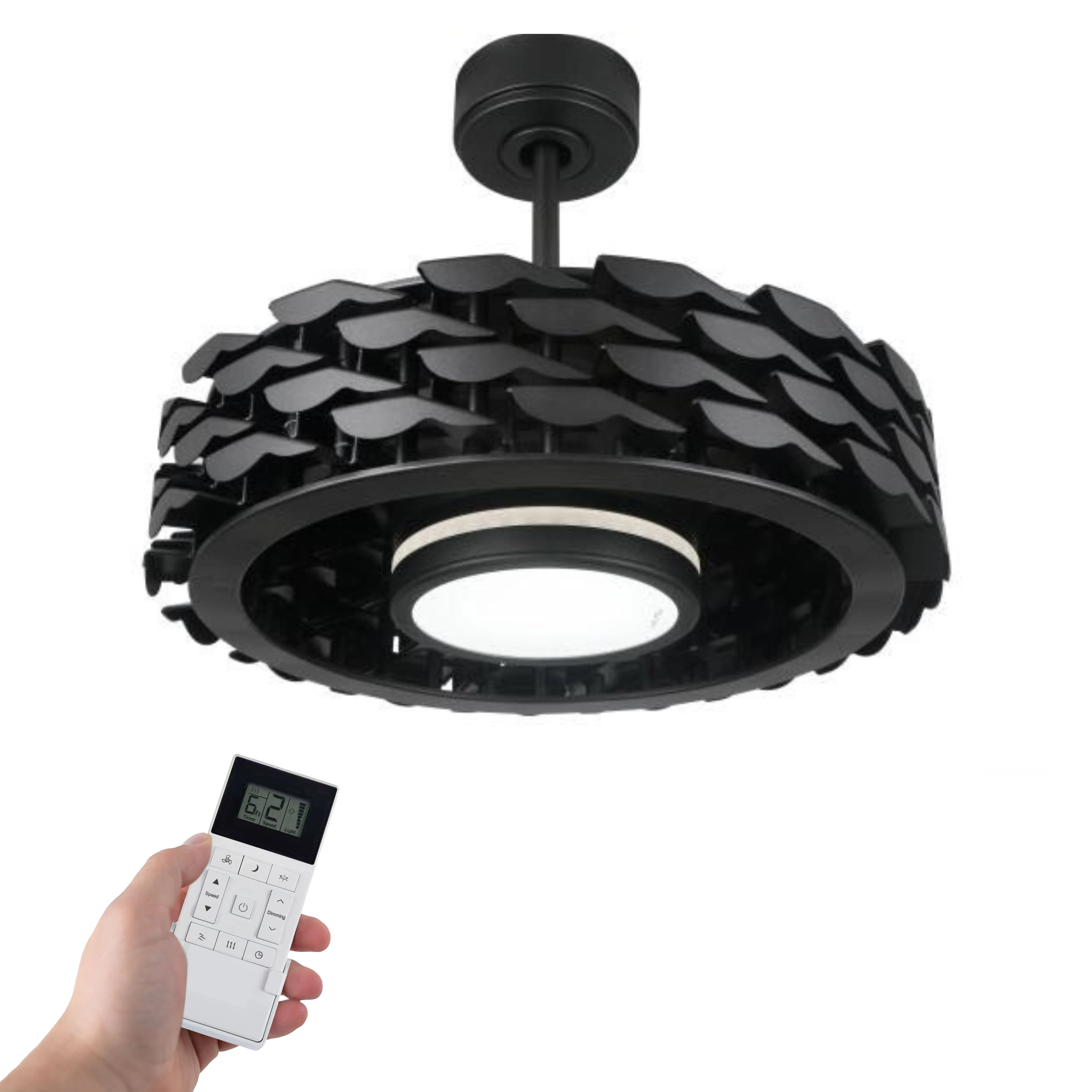 Todays Fans LUMIO Bladeless Smart Ceiling Fan, 6 Speeds with Dimmable LED Light