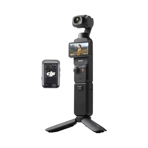 DJI Osmo Pocket 3 Creator Combo, Vlogging Cameras with 1'' CMOS, 4K/120fps Vlog Camera, 3-Axis Stabilization, Face/Object Tracking