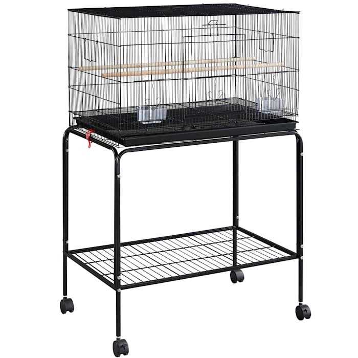 Topeakmart 47 Flight Cage with Slide-Out Tray and Rolling Detachable Stand for Birds - Pet Supplies online store