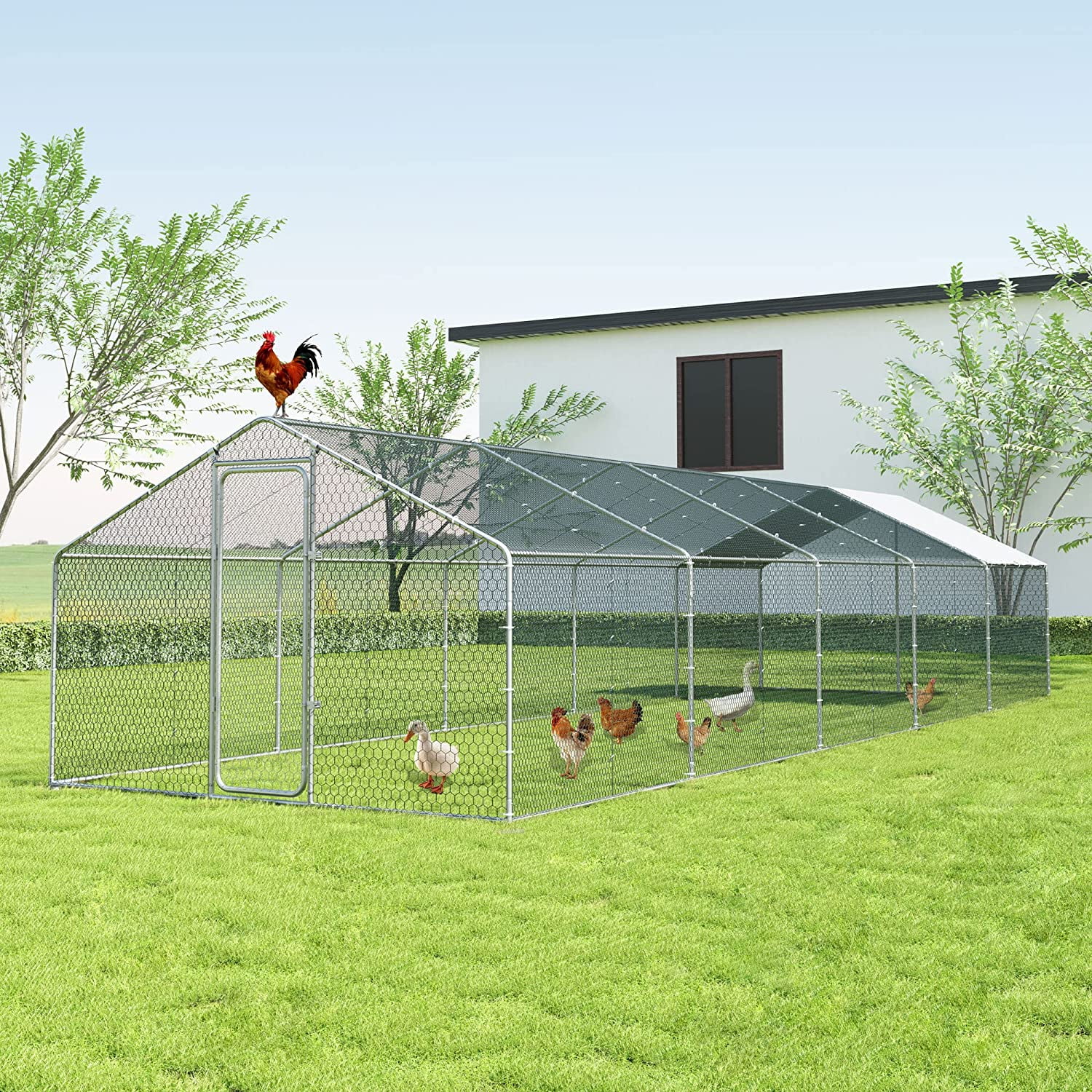 ALAULM Chicken Coops Large Metal Chicken Coops