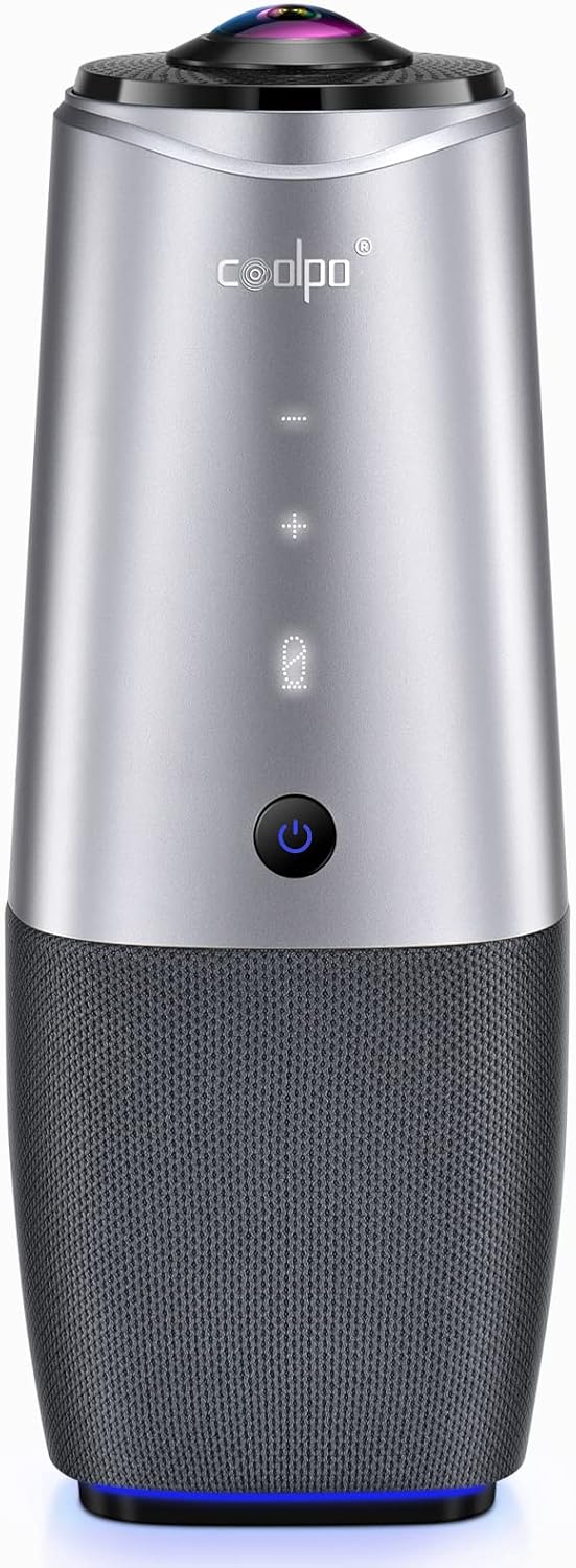 Webcam, 360 Video Conference Camera, 4K All-in-one Conference Room Camera with Speaker, Microphone, Meeting Room Camera, AI Speaker Tracking
